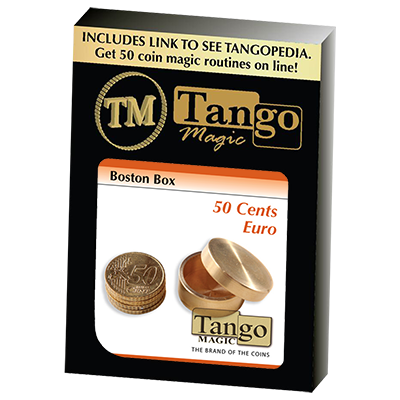 Boston Coin Box Brass (50 cents Euro) by Tango - Trick (B0006) - Click Image to Close