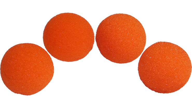 2 inch Regular Sponge Ball (Orange) Pack of 4 - Gosh - Click Image to Close
