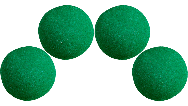 1 inch Super Soft Sponge Ball (Green) Pack of 4 - Gosh