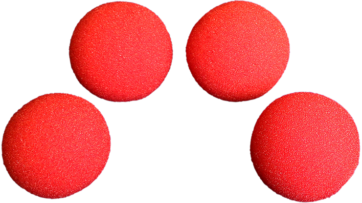 2.5 inch Regular Sponge Ball (Red) Pack of 4 - Gosh