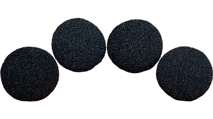 1 inch Regular Sponge Ball (Black) Pack of 4 - Gosh