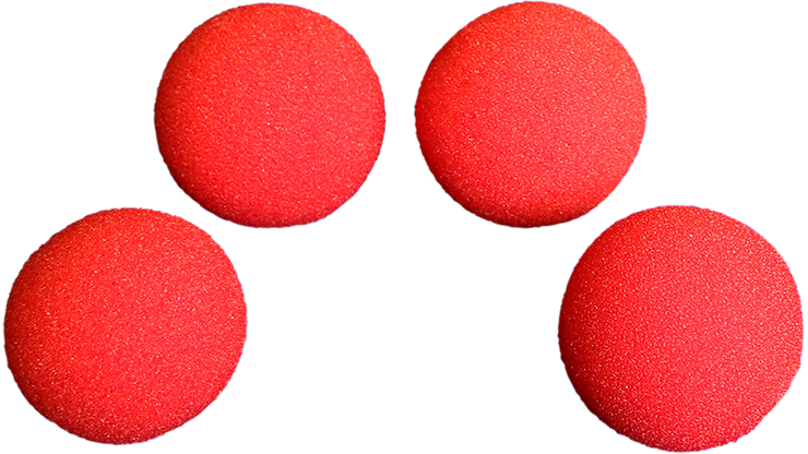 1.5 inch High Density Ultra Soft Sponge Ball (Red) Pack of 4 - Gosh - Click Image to Close