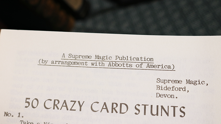50 Crazy Card Stunts by U.F. Grant - Book