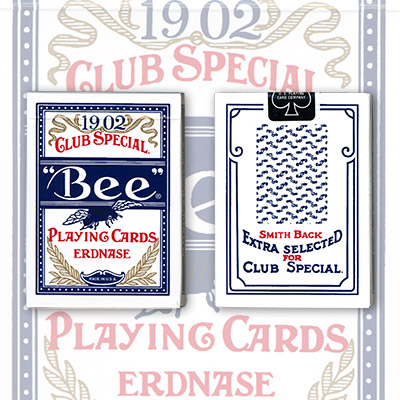 Erdnase 1902 Bee Playing Cards - Blue Smith No. 2 Back (Cambric Finish) - Limited Edition by Conjuring Arts - Click Image to Close