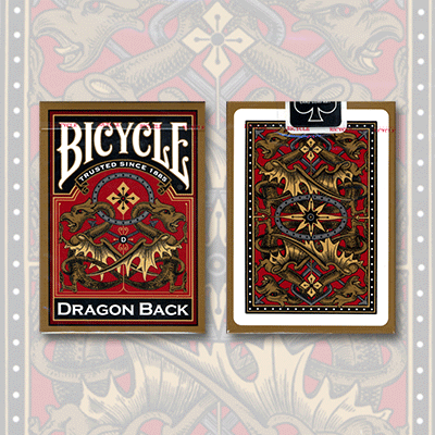Bicycle Dragon Back Deck (Gold) by USPCC - Click Image to Close