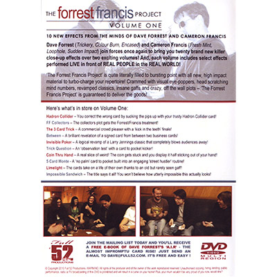 The Forrest/Francis Project Vol. 1 by Cameron Francis and David Forrest - DVD