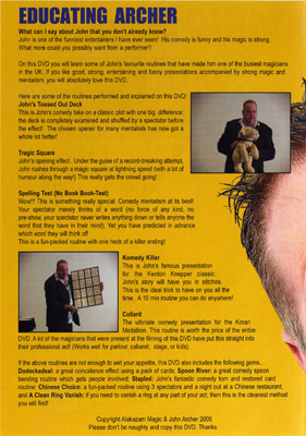 Educating Archer by John Archer - DVD