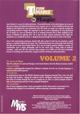Lessons in Magic Volume 2 by Juan Tamariz - DVD