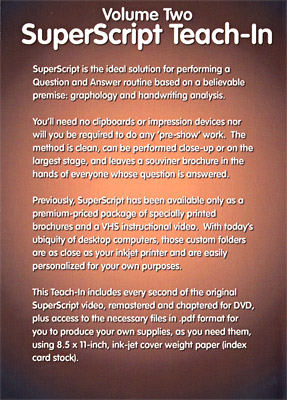 Q & A Teach-In Volume 2: Superscript by Lee Earle - DVD