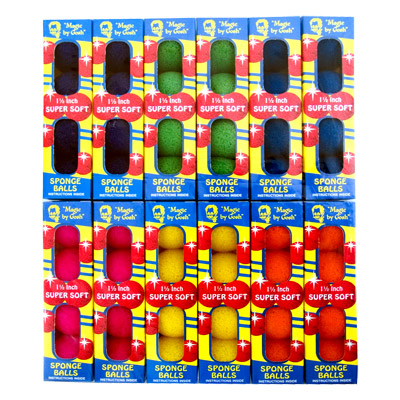 1.5 inch Super Soft Sponge Balls 12 pack (Assorted Colors) - Gosh
