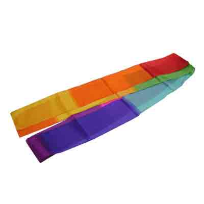 4 inch x3m Multicolor Silk Streamer by Vincenzo Di Fatta
